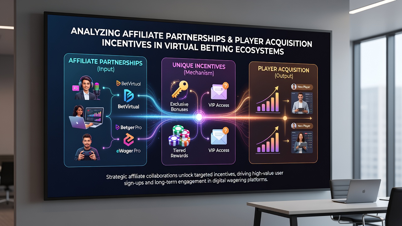 Data dashboards showing performance metrics from affiliate campaigns driving player signups in online wagering apps