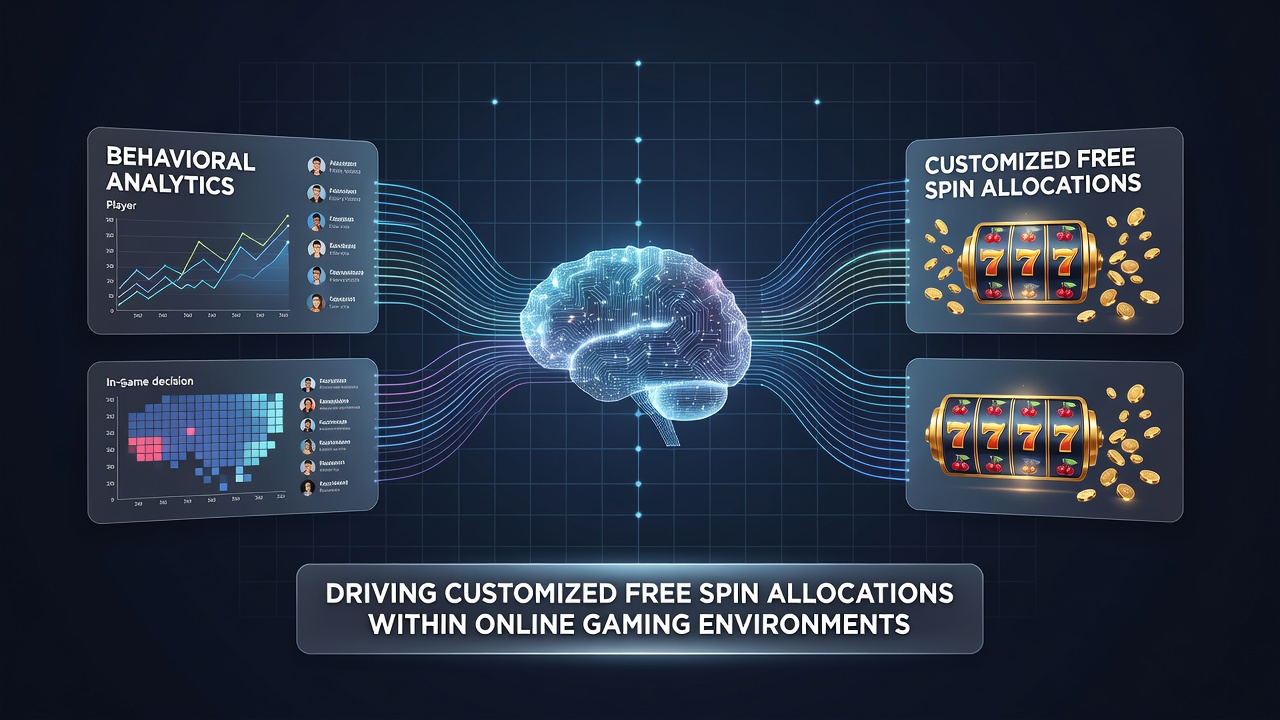 Dashboard displaying player behavior metrics used for tailoring free spin rewards in online gaming platforms