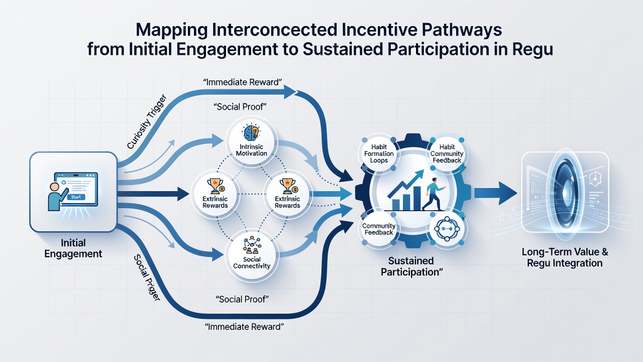 Flowchart illustrating layered reward structures linking early incentives to ongoing participation in digital betting platforms