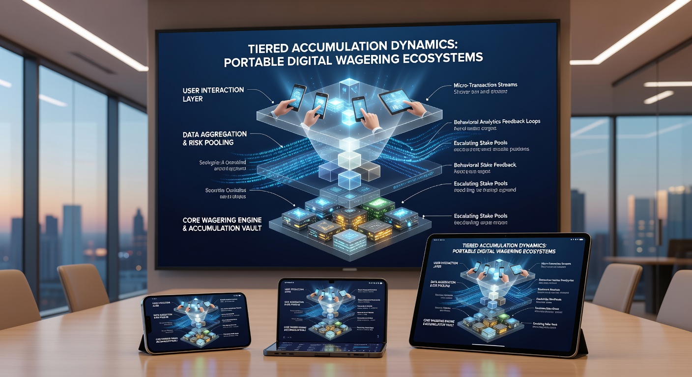 Analytics dashboard on a tablet showing tiered reward progression and player activity metrics for digital wagering